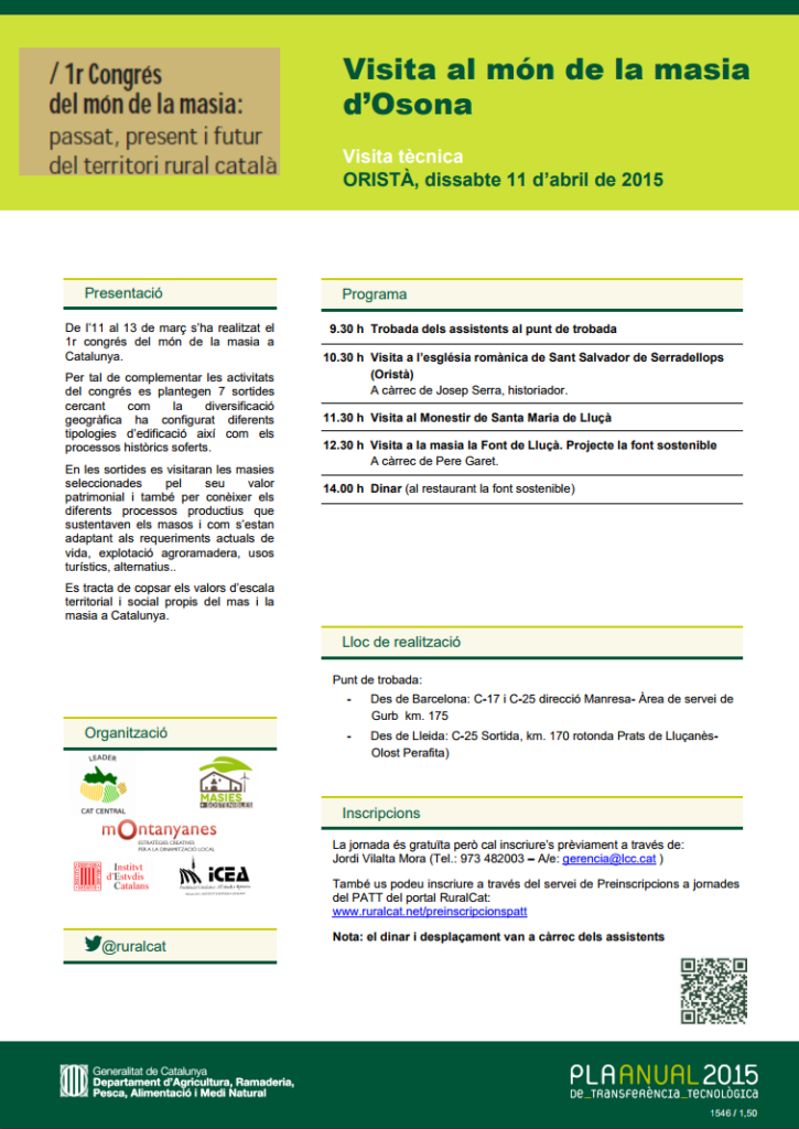 Visita al món de la masia: Osona