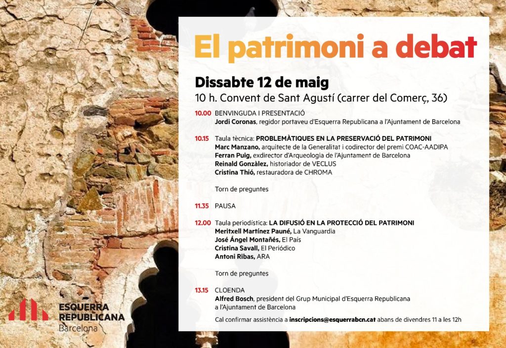 ERC: Jornada ‘El patrimoni a debat’