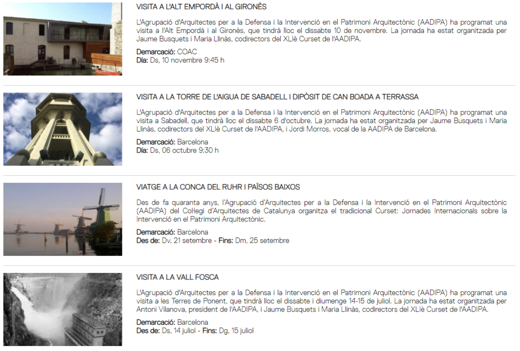 Visites i jornades AADIPA